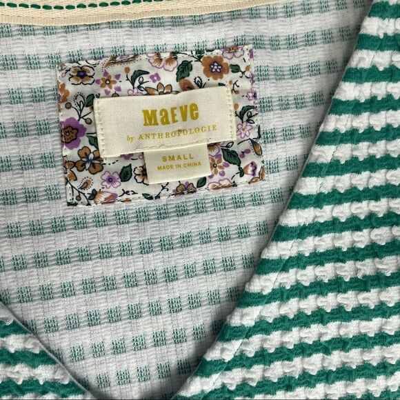 Anthropologie Maeve Franconia Striped V-Neck Tank - Picture 8 of 9